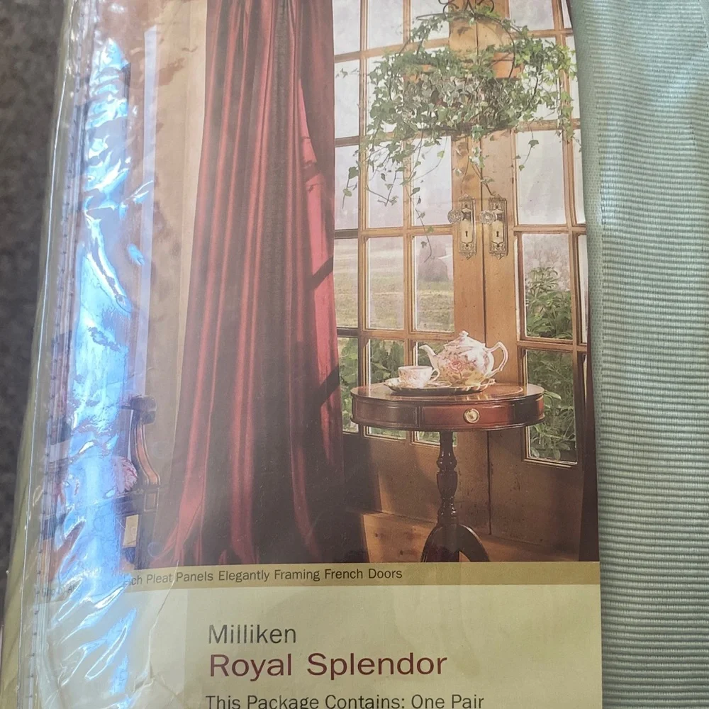 Royal Splendor 48x78” Aqua Seafoam Pinch Pleated Curtains New Without Tags